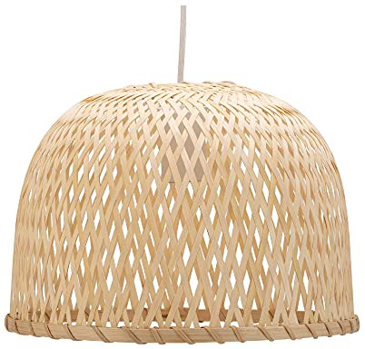 Pauleen 48201 Woody Pearl Pendelleuchte max. 20 Watt Beige, Weiß Bambus, Metall E27