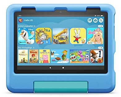Kindgerechte Schutzhülle von Amazon für das Fire HD 8-Tablet (nur kompatibel mit der 12. Generation, 2022), blau