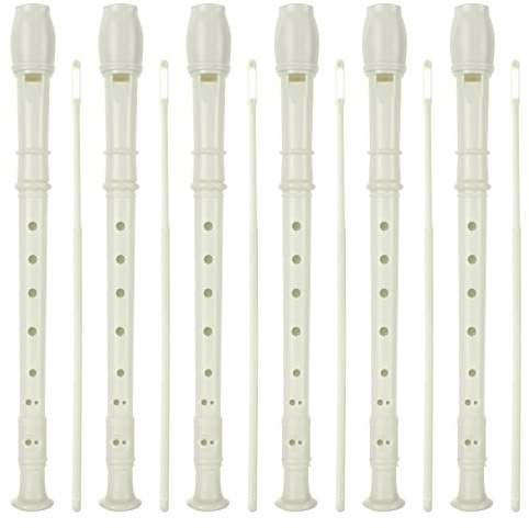 LOLYSIC 16 Pack 8 Hole Recorder Flute, Plastic Recorders Musical Instruments with Cleaning Rod, Beginner Recorders Soprano Recorder for Music
