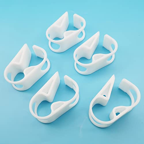 5PCS Bianco Grandi Morsetti in Plastica 18-25mm/0.7-0.984 in Regolabile Extra-Large Controllo del Flusso Clip di Tubo di Plastica Spegnimento Morsetto Pinch