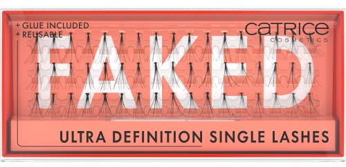 Catrice Faked Ultra Definition Single Lashes, künstliche Wimpern, Schwarz, langanhaltend, Falsche Wimpern-Effekt, vegan, ohne Mikroplastikpartikel, Nanopartikel frei, ohne Parfüm, 1er Pack (51pcs)