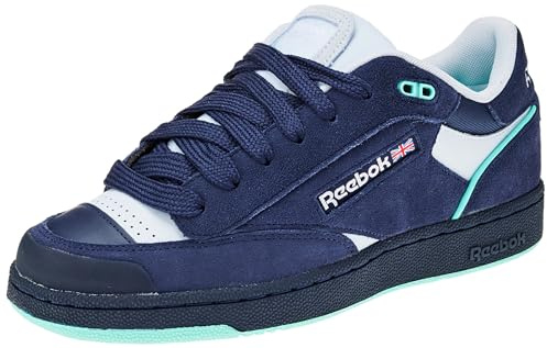 Reebok Men Club C Bulc Sneaker, Vector Navy/Feel Good Blue F23-R/Cyber Mint F23, 4