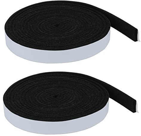 Carkio Smoker Gasket Seals, High Temp Grill Gasket Self Stick Felt, 2Pack 7/8 x 1/8 15 Feet Grill Gasket Seal Tape, Smoker Gasket, Grill Fireplace Seal for Smokers BBQ Lid
