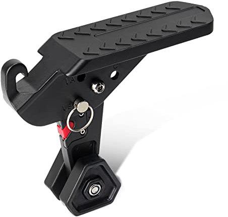 I LITTON Black Car Door Step Foot Peg, Foldable Car Roof Ladder Up On Door Latch Car Roof Rack, Multifunctional Car Door Pedal Easy to Access to Roof, Universal Fit for Truck SUV ATV Vehicles, Black