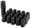 A ABSOPRO M12x1.25 Coche Rueda Heptágono Extremo Tuerca Bellota 32mm Tornillos - 21uds Negro