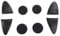 XTevu Gamepad Accessories Kit - TP5-0513 Controller Trigger Extenders and Thumb Grips Cap, Compatible with PS5, Additional Trigger Extenders, Joystick Cap Grips