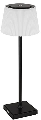 GLOBO Tischleuchte Außen Tischlampe weiß schwarz LED Touchdimmer Akku dimmbar Gartenleuchte USB, warmweiß-kaltweiß, DxH 13,1x38 cm