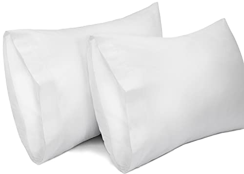 Lirex 2er Pack Kissenbezug 50 x 70 cm - 100% Baumwolle Kissenbezüge-Anthrazit-Kissenhülle-Hypoallergen, Oeko-TEX Zertifiziert, Weiß