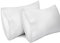 Lirex 2er Pack Kissenbezug 50 x 70 cm - 100% Baumwolle Kissenbezüge-Anthrazit-Kissenhülle-Hypoallergen, Oeko-TEX Zertifiziert, Weiß