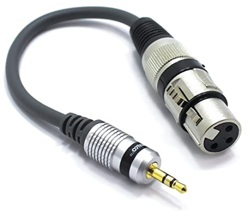 VITALCO XLR femmina a 3,5 mm stereo jack adattatore microfono 3 poli su 3,5 TRS Mini AUX jack audio cavo