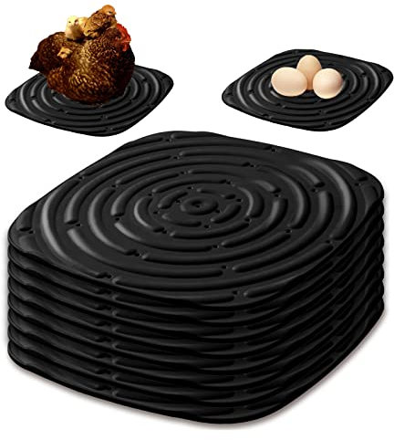 Hühner Nistkasten Pads, 11,8 x 11,8 Zoll Packung von 8 Schwamm Nistkissen für Hühnerstall, Wiederverwendbare Eierlegende Matten, waschbar Geflügel Nest Box Pads für Hühner, Enten (Schwarz)