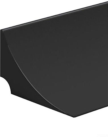 DAZZLEEX Tira de silicona flexible para encimera de cocina, barrera de ducha de retención, color negro, 150 cm