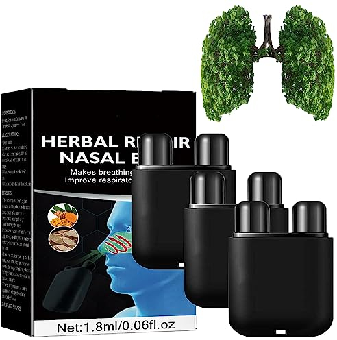 Healthif Lungenpflege-Inhalator, Vegane Leberreinigungs-Nasen-Kräuterbox, Lungenreinigung, Lungenreinigungs-Nebenhöhlen-Inhalator, Natürliche Und Sichere Inhalatoren Für ätherische Öle (3 Flaschen)