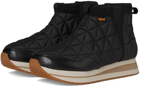 TEVA Women's REEMBER MID Platform Fashion Boot, Black, 6