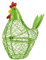 Cabilock Egg Hen Iron Chicken Wire Kitchen Egg Organzier Home Storage Decorative Egg Basket for Fresh Eggs