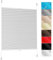 Fenster Plissee Klemmfix Jalousie 35 x 70 cm Blickdicht Easyfix Sonnenschutz Easyfix Plisseeroll Rollo für Fenster Inkl. Aller Montage-Teile, für Tür & Fenster, Weiß