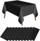 LDHHYH 10 Stück Einwegtischdecke Schwarz, Kunststoff Tischdecke 137 x 274 cm, Einwegtischdecken, Rechteckig Tischdecken Tischdecken, Schwarze Tischdecke für Party, Hochzeit, Weihnachten