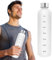 Bouteille D'eau De Motivation 1L - Gourde Sport Motivation Avec Marquages De Temps - Gourde Ergonomique, Bouteille Anti Fuite, Convient Pourla Randonnée, L'école, Le Bureau, En Plein Air
