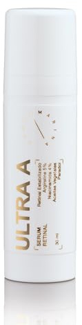 Santamarina Cosmetics Retinol Ultra A Gesichtsserum – Nachtcreme für Gesicht und Hals – Anti-Falten, minimiert Unreinheiten und spendet Feuchtigkeit, Niacinamid, Retinaldehyd, Argireline, 30 ml