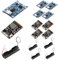 VISSQH 5 pcs 5V 1A Micro USB 18650 lithium battery charger module with double protection function+ 5 x 2A 5V charge-discharge module+5 x18650 Battery Holder