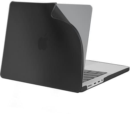 MOSISO Custodia Compatibile con MacBook Pro 14 Cover 2025 2024 2023 2022 2021 M5 A3434 M4 A3112 A3185 A3401 M3 A2918 A2992 M2 A2779 M1 A2442,Case PP Opaco Antigraffio Anti-Impronta Morbido, Nero