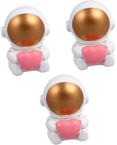 TOYANDONA 3stücke Dekorativer Kuchen Topper Resin Figur Für Geburtstagsfeiern Süße Tischdekoration Und Autoornament Hug Heart Style