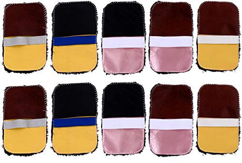 MOBUTOFU 10St Poliertuch lederpflegemittel Shoe Polish Polierhandschuh für Schuhe Handschuhe zum Polieren von Schuhen Auto-Tools Schuhreiniger Werkzeug zum Polieren von Schuhen Plüsch Black
