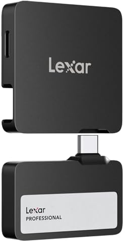 Lexar Professional Go USB 3.2 Gen 2 Type-C Portable SSD with Hub, Black - 1TB