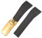 JDIME Armband für Rolex SUBMARINER YachtMaster DAYTONA Silikon wasserdichtes Uhrenarmband Uhrenzubehör Gummi-Uhrenarmband Kette Uhrenschnalle mit Logo(Black-Gold)