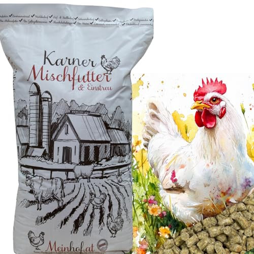 Karner Bio Legehennenfutter Pellets | Vitamin- und Mineralstoffreich | Energiereiches & Staubarmes Alleinfuttermittel für Legehennen 25 kg (1er Pack)