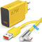 67W Cargador Rápido con Cable USB C de 1.8m para Redmi Note 11, Cargador Turbo para Mi 13/13 Lite/12 Lite/12X/11T/11 Lite/Pad 5 para Redmi Note 12 Pro/Note 11s/Note 10 Pro/Poco X5/X4/X3