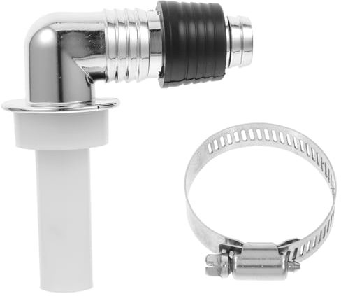 Veemoon Multifunctional Washing Machine Drain Pipe Connector 90 Degree Elbow and Overflow Seal Ring, Floor Drain Adapter for Kitchen and Bathroom, Compatible Dishwasher Hose, 1.7cm Diameter