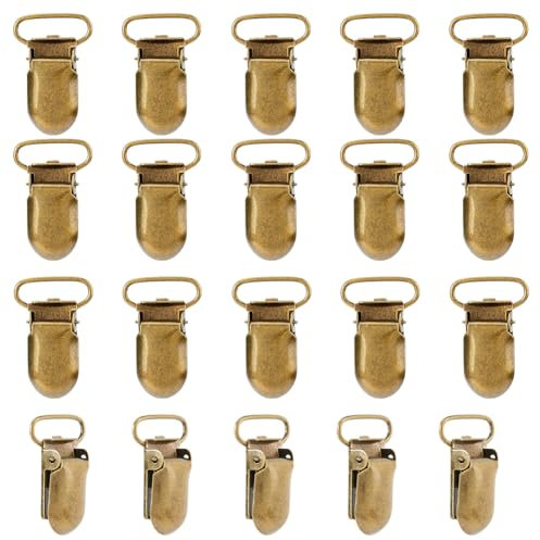 SUPERFINDINGS 15Stück Robuste Klammern Zum Aufhängen von Teppichen Aus Eisen Bronzefarben Rutschfeste Hosenträgerklammern Halterungen Für Bettlakengurte Befestigungen Für Wandteppiche Handtücher