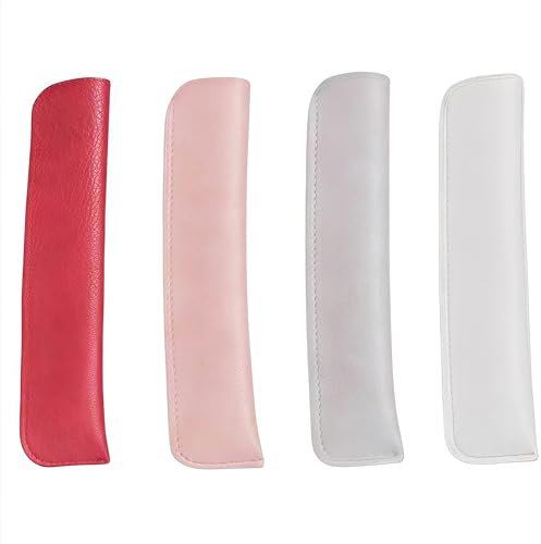 YISENJEE Pencil Cases Solid Color Pencil Case Ballpoint Pen Storage Case Fountain Pen Case Warm Color 4 Pieces