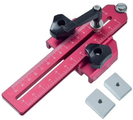 Strisce sottili regolabili Jigs Alluminio Lavorazione Del Legno T Track Jigs Guida per Precisioni Tagliare Su Seghe A Nastro Da Tavolo Router Scorrevole Seghe Da Tavolo Morsetto per Strisce Sottili