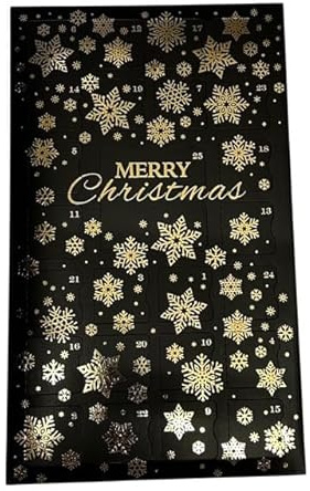 Aromabar Adventskalender Weihnachten 25 Tage Wax Melts Schwarz Gold Schneeflocke