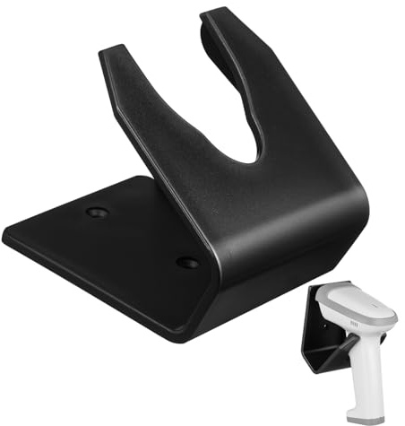 DEARMAMY Stabiler Barcode Scannerhalter aus Kunststoff für Handscanner mit Stabilem Sockel für Kassierer in Supermärkten und Kommerziellen Systemen 1 Satz Schwarz