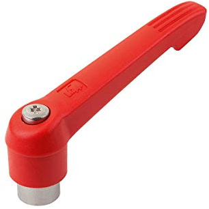 KIPP Klemmhebel Große 5 M12 Kunststoff, 1 Stück, verkehrsrot ral3020, K0270.51284