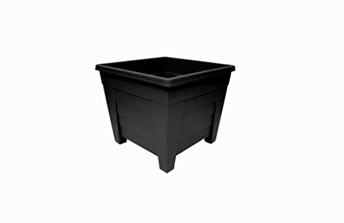 Grosvenor (X4) 100339012 Square Flower Pot 27 cm Ebony