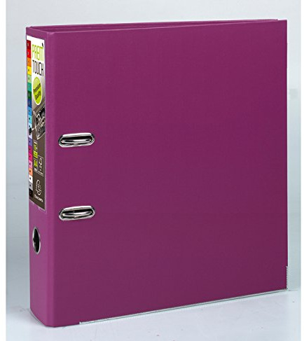 Exacompta Prem'Touch Ordner mit Hebel, Polypropylen, verstärkt, 80 mm, Fuchsia, 5 Stück