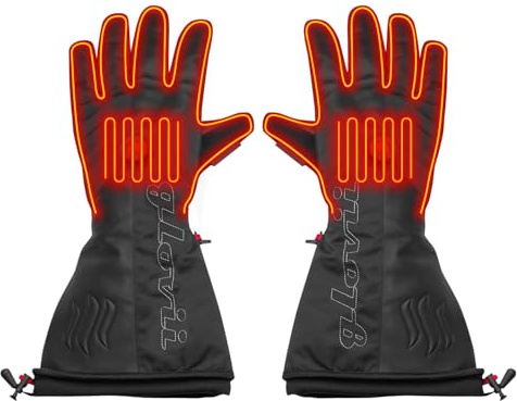 Glovii Akku Beheizte Thermoaktive Universalhandschuhe mit Wasserdichtem Bezug