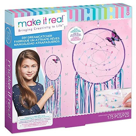 Make It Real Traumfänger-Set mit Bändern und Schmetterlingsansteckern – Dekoration für Mädchenschlafzimmer – Kunst- und Bastelarbeiten für Kinder - Geschenke für Mädchen