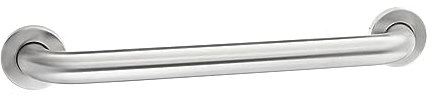 Amazon Basics Barra de seguridad resistente para baño, 0,46 m de longitud, 3,8 cm de diámetro, acero inoxidable