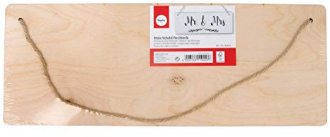 Rayher 62849505 Panneau en bois Rectangle, FSC100%