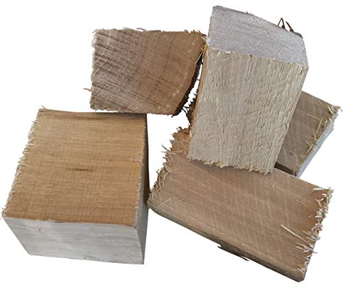 GRILLFACTUM Hickory Wood Smoking Chunks, Hickory Räucherklötze, Hickory Holz, 1,5 kg RINDENFREI