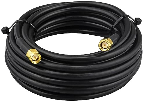 Boobrie SMA Male to SMA Male Cable 5M RG58 Coaxial Cable WIFI Antenna Low Loss Extension Coax Cable Pigtail for 3G/4G/5G/LTE/ADS-B/WiFi Antenna/Wireless Router/WLAN Devices/GPS(Not for TV)