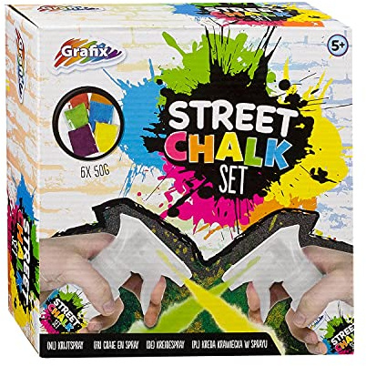 Grafix Street Chalk Spray / Street Chalk with Stencils and Refills