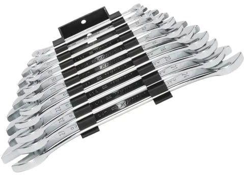 Würth Zebra Doppel Maulschlüssel Sortiment 10 Teile metrisch SW6 - SW27 Maulstellung 15º, starke Köpfe für hohe Beanspruchung 071330441