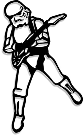 Decus Shop Stormtrooper E-Gitarre 3105 // Sticker Aufkleber vers. Größe Farbe