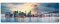 Wandbild Skyline New York City - 150cm x 50cm Acrylglas 5mm mit Alu-Dibond Verbund + Rückrahmen